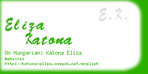 eliza katona business card